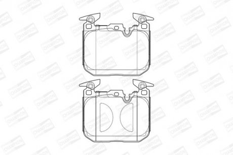 Тормозные колодки передние BMW 1/2/3/4 CHAMPION 573602CH (фото 1)