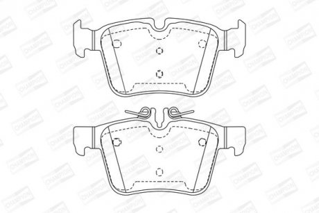 Колодки тормозные дисковые задние MB C-Class (14-) CHAMPION 573609CH