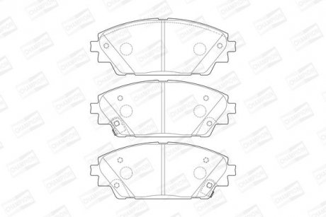 Колодки гальмівні передні дискові Mazda 3 (BM) (13-) CHAMPION 573611CH