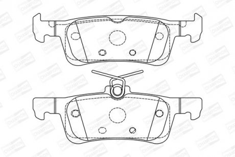 Тормозные колодки задние Peugeot 308 (2013->) CHAMPION 573613CH