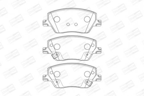 Колодки гальмівні передні Fiat Tipo, Tipo SW/ Linea (15-) CHAMPION 573626CH