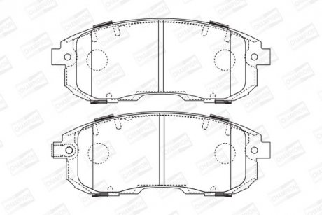 Колодки гальмівні передні дискові FIAT SEDICI (189_) 06-14|SUZUKI SX4 (EY, GY) 06- CHAMPION 573646CH