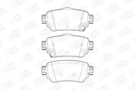 Гальмівні колодки задні Renault Kadjar, Koleos II / Nissan Leaf, Qashqai II, X-Trail III CHAMPION 573658CH