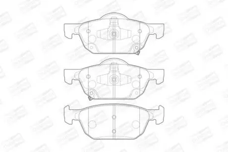Тормозные колодки передние Honda Civic IX, X CHAMPION 573670CH