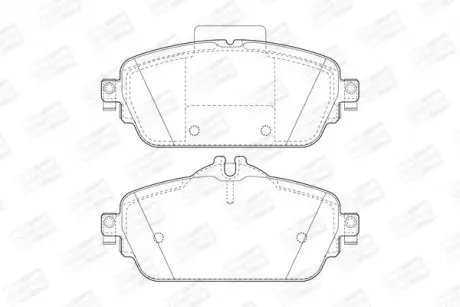 Колодки гальмівні передні дискові MERCEDES-BENZ C-CLASS (W205) 13-, C-CLASS T-Model (S205) 14- CHAMPION 573671CH