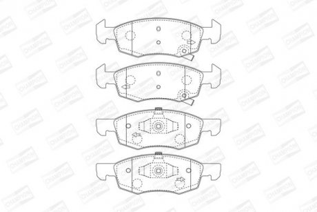 Тормозные колодки передние Opel Corsa E 2014 - CHAMPION 573672CH