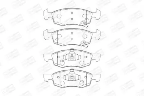 Гальмівні колодки передні Opel Corsa E 2014 - CHAMPION 573672CH