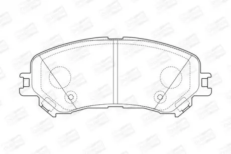 Тормозные колодки передние Renault Captur II, Espace V, Grand Scenic, Megane IV, Scenic IV, Talisman CHAMPION 573673CH