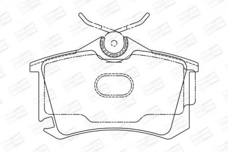 Колодки гальмівні задні дискові AUDI A2 (8Z0) 00-05 | SEAT TOLEDO III (5P2) 04-09 | CHAMPION 573682CH