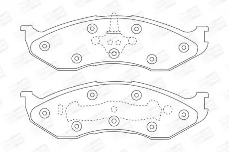 Гальмівні колодки передні Kia Carnival / Jeep Cherokee, Grand Cherokee, Wrangler CHAMPION 573713CH