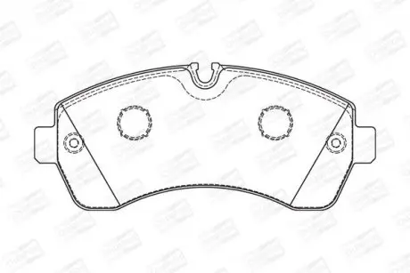 Колодки гальмівні передні дискові Sprinter/ VW Crafter 5T (06-) CHAMPION 573726CH