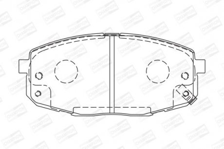 Колодки тормозные дисковые передние HYUNDAI i30 (FD) 07-12, i30 Estate (FD) 07-12 CHAMPION 573730CH