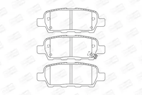 Колодки гальмівні задні дискові Nissan Qashqai/ x-Trail/ Renault Koleos (01-) CHAMPION 573754CH