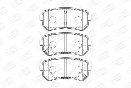 Колодки тормозные дисковые задние Kia Ceed (06-) CHAMPION 573757CH