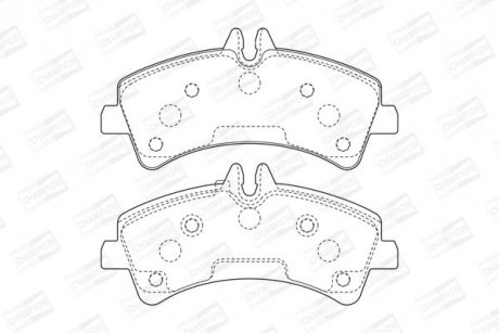 Тормозные колодки задние Mercedes Sprinter (906) (2006->) CHAMPION 573758CH