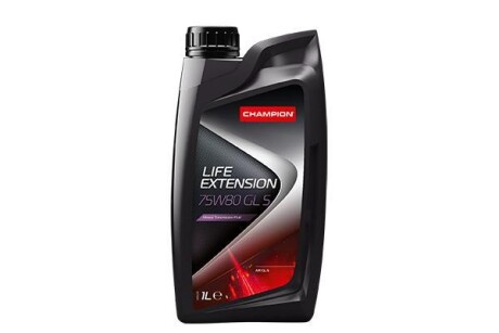 LIFE EXTENSION 75W80 GL 5 1L(х12) CHAMPION 8204104