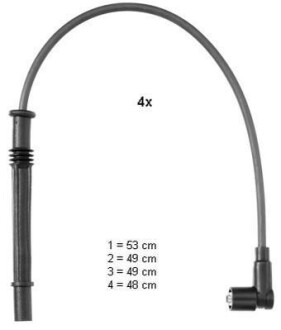 Комплект кабелів високовольтних. CHAMPION CLS084