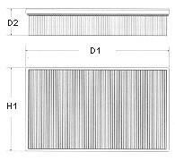 Фильтр воздушный FIAT 500 91-98,Panda 03-12,CINQUECENTO (170) 91-99,PANDA (141A_) 82-04,SEICENTO CHAMPION U521