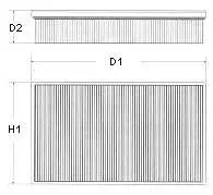 Фільтр повітряний FIAT 500 91-98,Panda 03-12,CINQUECENTO (170) 91-99,PANDA (141A_) 82-04,SEICENTO CHAMPION U521