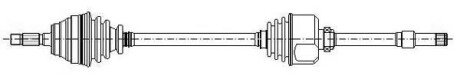 CITROEN піввісь прав. з ABS L=872mm 25/24 зуб. XSARA Break 2.0 HDi 109 01-05, ZX Break 1.9 TD 93-97 CIFAM 655-137