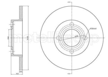 Гальмівний диск перед. Audi 100/80 (83-91) CIFAM 800-062