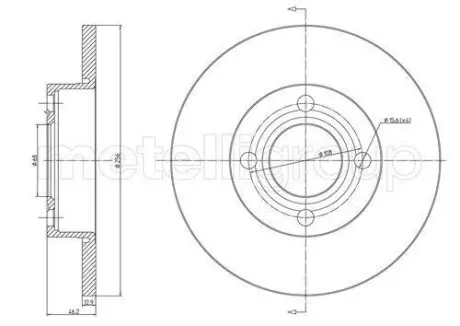 Тормозной диск перед. Audi 100/80 (83-91) CIFAM 800-062