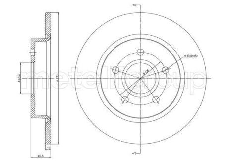 Тормозной диск задн. Focus (14-21) CIFAM 800-1242C