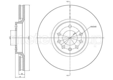 Гальмівний диск пер. Vectra/Signum/Vectra 02-15 CIFAM 800-1353C