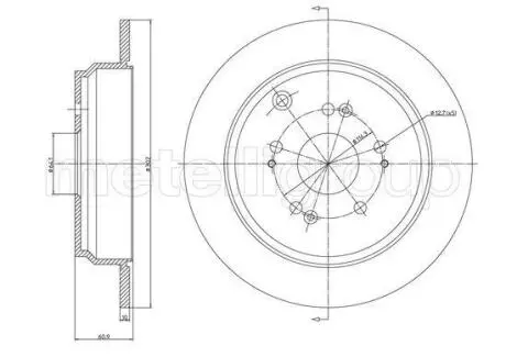 HONDA гальмівний диск задній CR-V III 07- CIFAM 800-1518C