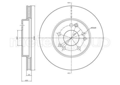 Гальмівний диск перед. W201/W124/W107 (83-98) CIFAM 800-167