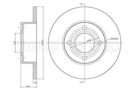 Диск тормозной перед. AUDI 80 91-96 CIFAM 800-233