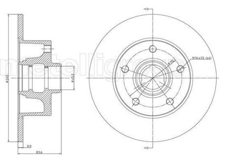 VW Диск тормозной задн.Audi A4 94- (245*10) CIFAM 800-394