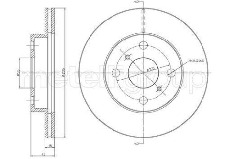 Тормозной диск перед. Yaris (99-05) CIFAM 800-552C