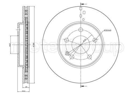 Тормозной диск перед. W169/W245 (04-12) CIFAM 800-832C