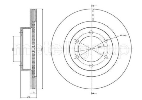 Тормозной диск перед. 4 Runner/Land Cruiser (01-10) CIFAM 800-968C