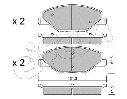 Тормозные колодки пер. Skoda Fabia II-III 11-/VW Polo 10- (TRW) CIFAM 822-1006-0