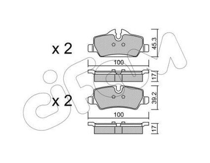 MINI Колодки гальмівні задні MINI COOPER 1.2-2.0 2013- CIFAM 822-1014-0