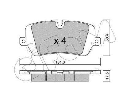 LANDROVER Колодки тормозные задн.Discovery V,Range Rover IV,Sport 12- CIFAM 822-1025-0