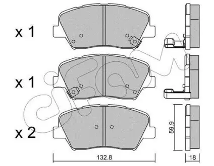 Тормозные колодки пер. Hyundai Genesis/KIA Carens 1.7-3.0 10- CIFAM 822-1026-0