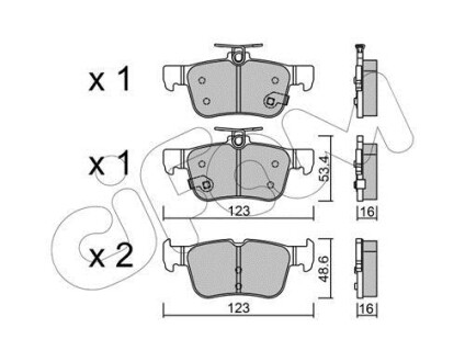 Гальмівні колодки Focus/Kuga/Mondeo 12- CIFAM 822-1040-0