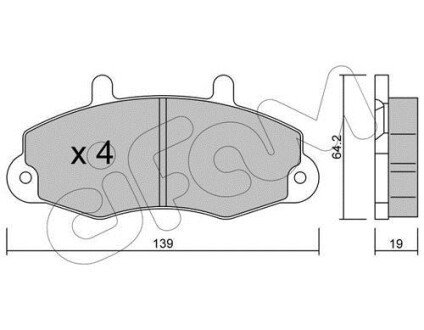 FORD гальмівні колодки передні Transit 91- диск 14 CIFAM 822-194-0