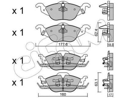 Колодка тормозов. диск. OPEL ASTRA G передн. (выр-во) CIFAM 822-257-0