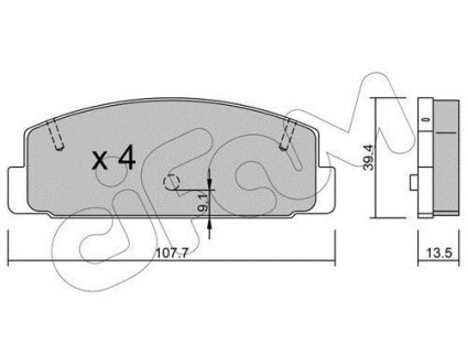 Тормозные колодки зад. Mazda 323/626 94-04 (akebono) CIFAM 822-302-1