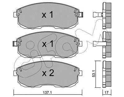 NISSAN гальмівні колодки передн.Tiida 04-,Juke 14-,Maxima QX CIFAM 822-404-0