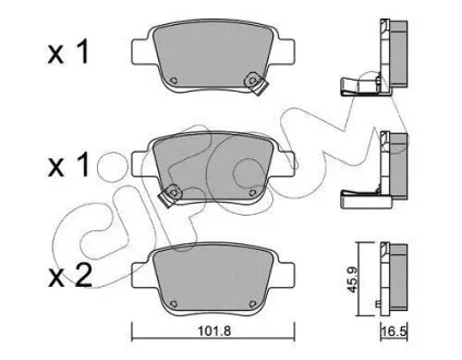 Гальмівні колодки зад. Toyota Avensis 00-08 (Bosch) CIFAM 822-451-0