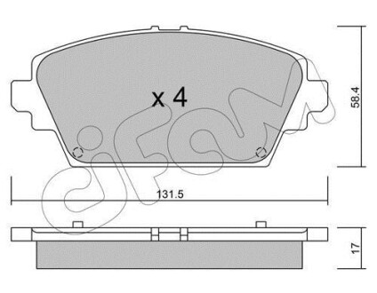 Гальмівні колодки пер. Accord/Almera/Primera (92-08) CIFAM 822-464-0