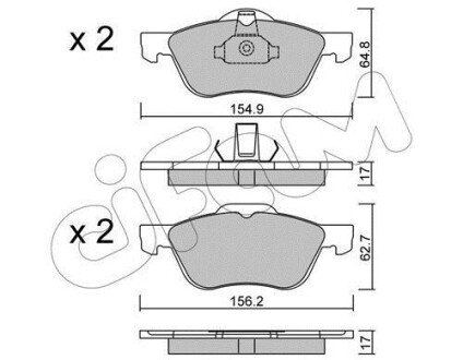 NISSAN Гальмівні колодки передн. PRIMERA 96-02 CIFAM 822-489-0