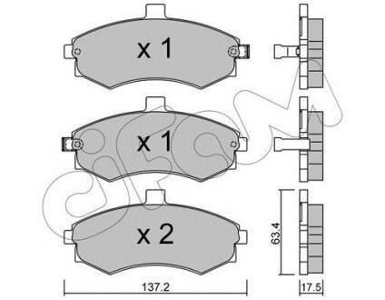 Тормозные колодки пер. Matrix/Lavita/Elantra/Lantra/Coupe/Cerato 98-10 CIFAM 822-504-0