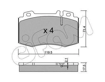 DB Тормозные колодки передние W163/220 CIFAM 822-563-0