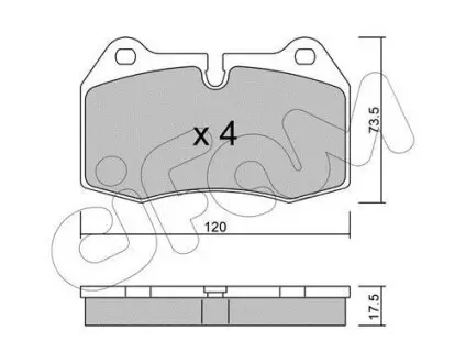 Гальмівні колодки пер. BMW 5(E39)/7(E38) 96-04 (brembo) CIFAM 822-645-0